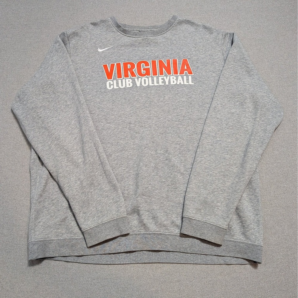 Nike Sweatshirt Men's Gray XL UVA Virginia Club Volleyball Cotton Blend NCAA
